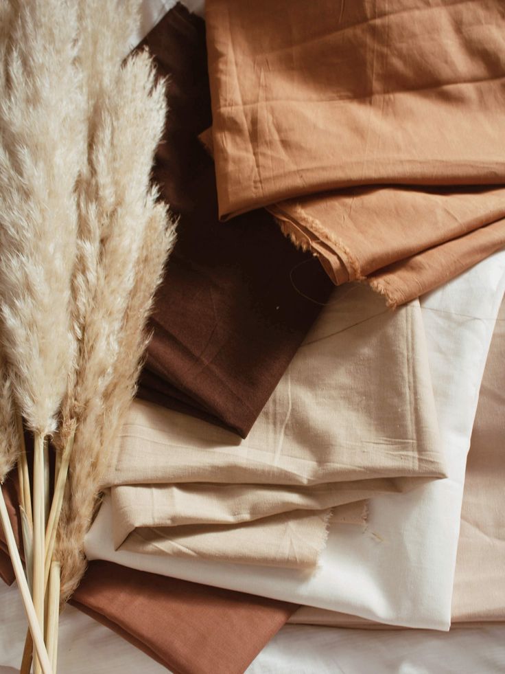 brown fabric